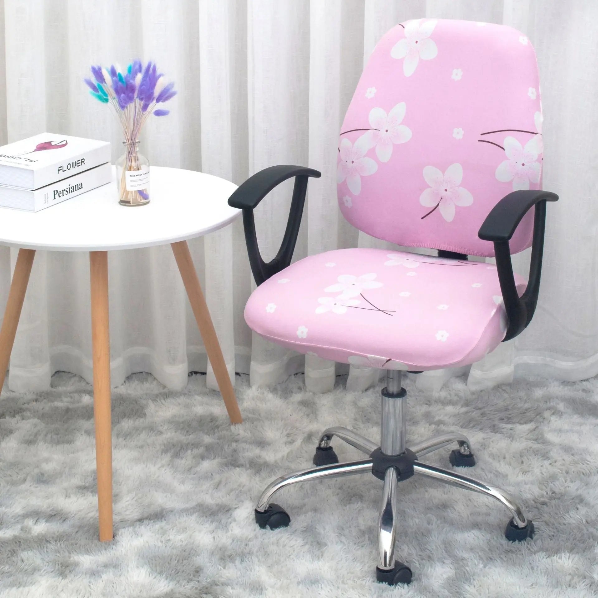 Housse Chaise Élastique ARENO Peach And Plum Garden-Free Size