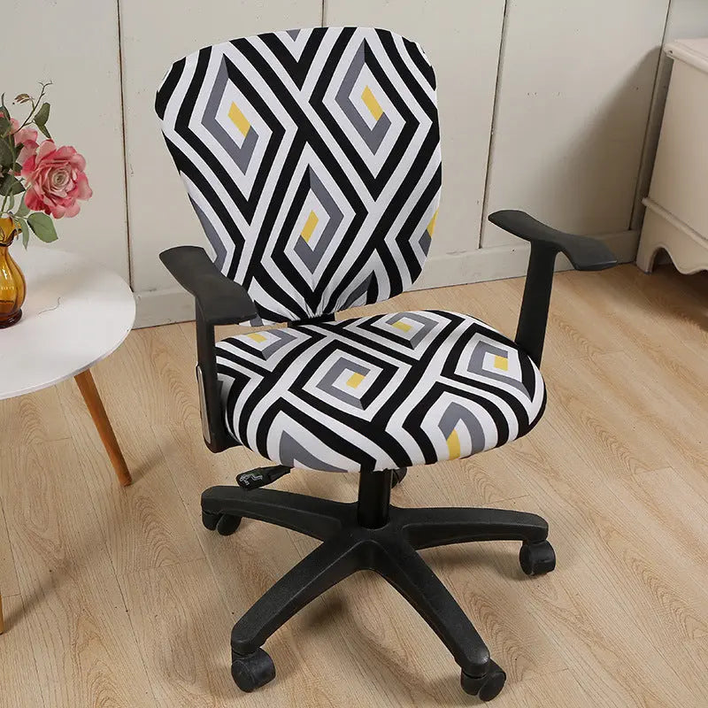 Housse Chaise Moderne SWIRL Light Luxury Geometry-Split Chair Cover