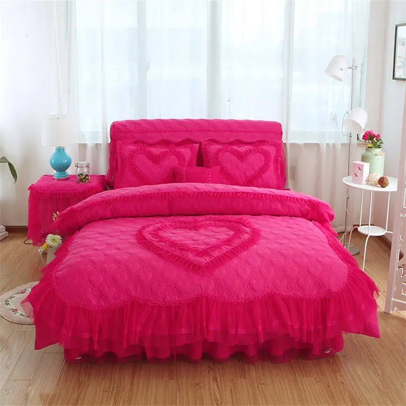 Housse De Matelas Antidérapante POLI 梦 Rose-180x 220cm-Bed skirt