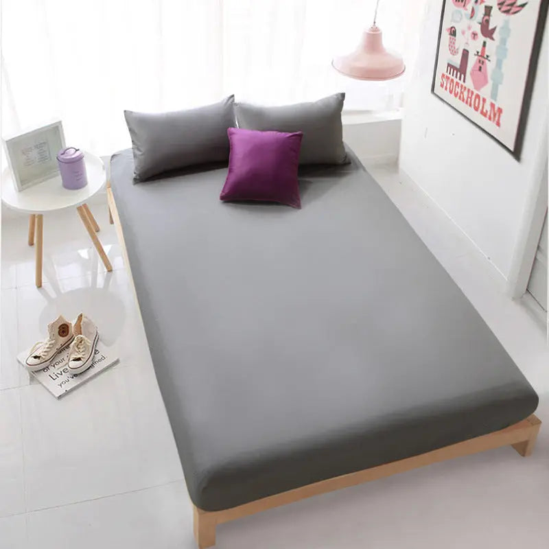 Housse De Matelas Coton Antidérapant SERENA Dark Grey-200