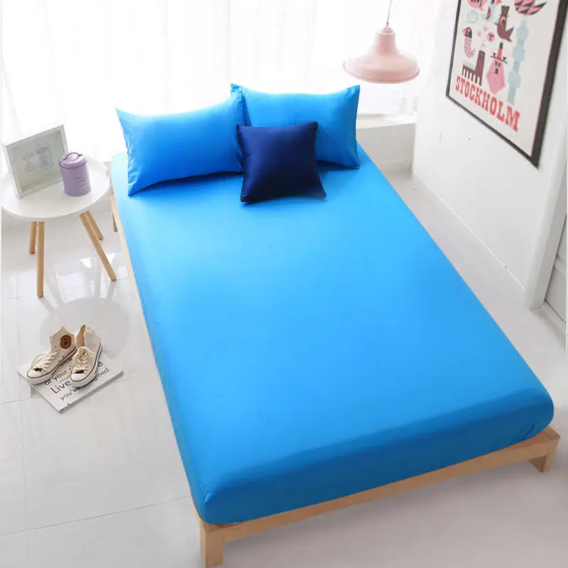 Housse De Matelas Coton Antidérapant SERENA Lake blue-200