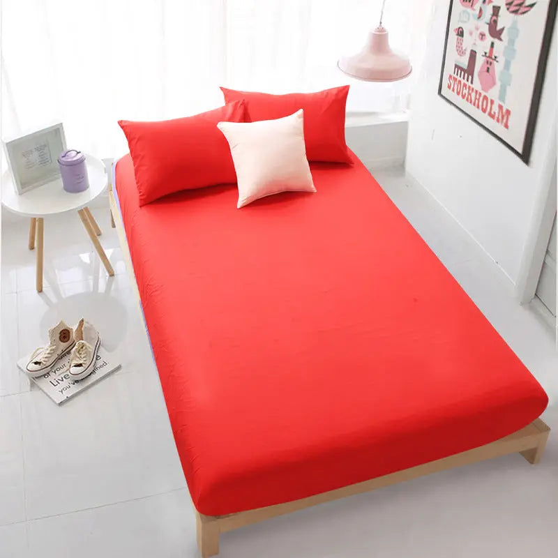 Housse De Matelas Coton Antidérapant SERENA Red-180