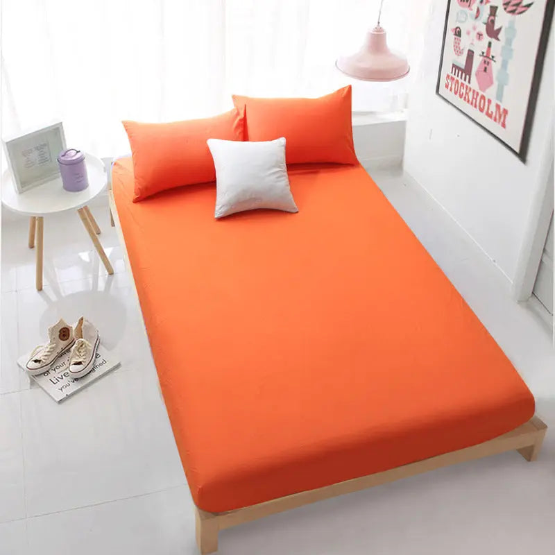 Housse De Matelas Coton Antidérapant SERENA Orange-120