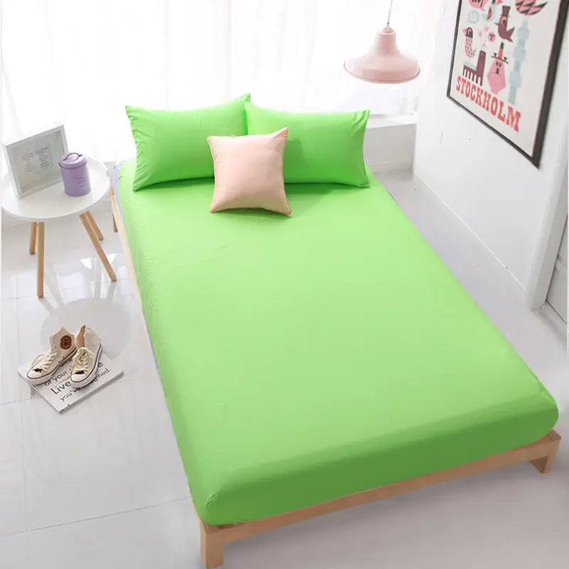 Housse De Matelas Coton Antidérapant SERENA Green-150