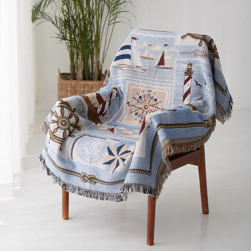 Housse Fauteuil Cabriolet Méditerranéen SOFLORA Side Rope Lighthouse-160X220cm