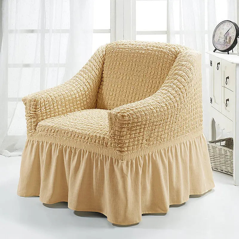 Housse Fauteuil Cabriolet Polyester ARVONA Plain beige-Single S 90to140CM