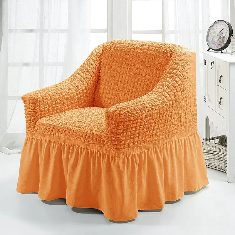 Housse Fauteuil Cabriolet Polyester ARVONA Monochromatic flesh orange-Single S 90to140CM