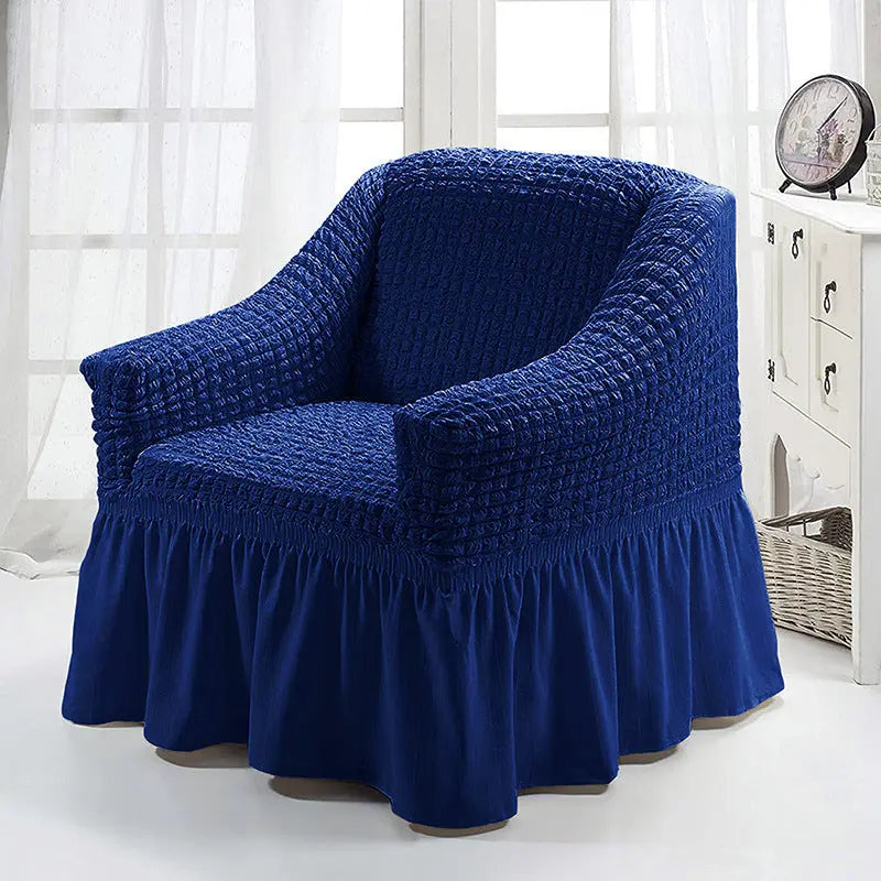 Housse Fauteuil Cabriolet Polyester ARVONA Plain greek blue-Single S 90to140CM