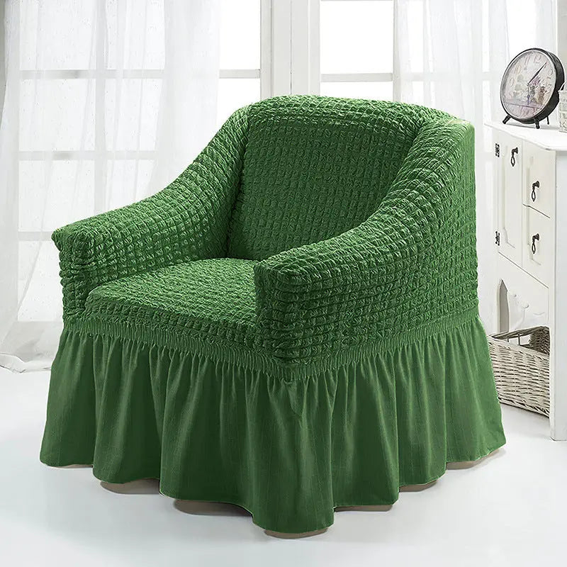 Housse Fauteuil Cabriolet Polyester ARVONA Monochrome luxury green-Single S 90to140CM