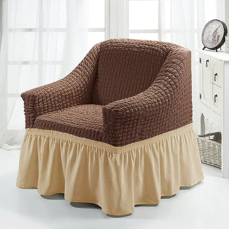 Housse Fauteuil Cabriolet Polyester ARVONA Chinese Coffee Beige Shuangpin-Single S 90to140CM