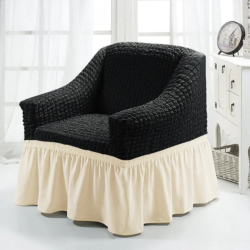 Housse Fauteuil Cabriolet Polyester CALIMA Black wax white double spell-Single S 90to140CM