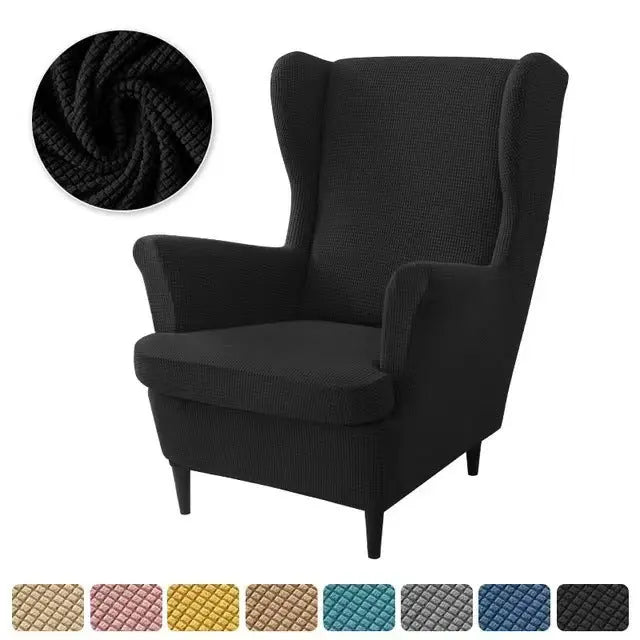 Housse Fauteuil Élastique TIGO Black-2PCS SET