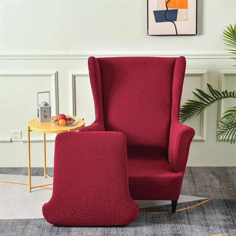 Housse Fauteuil Jacquard LUMENA Wine Red-Tiger Chair Cover