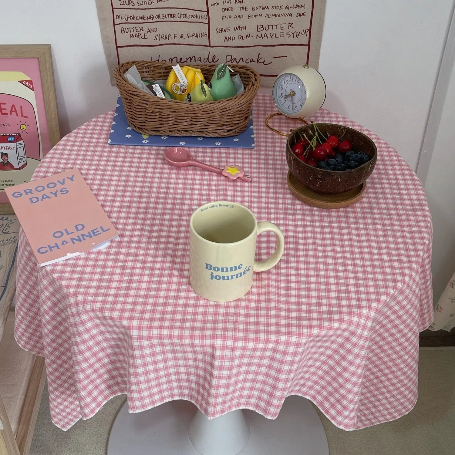 Housse Mange Debout Coton Coréen LIVARO Pink-120x120cm
