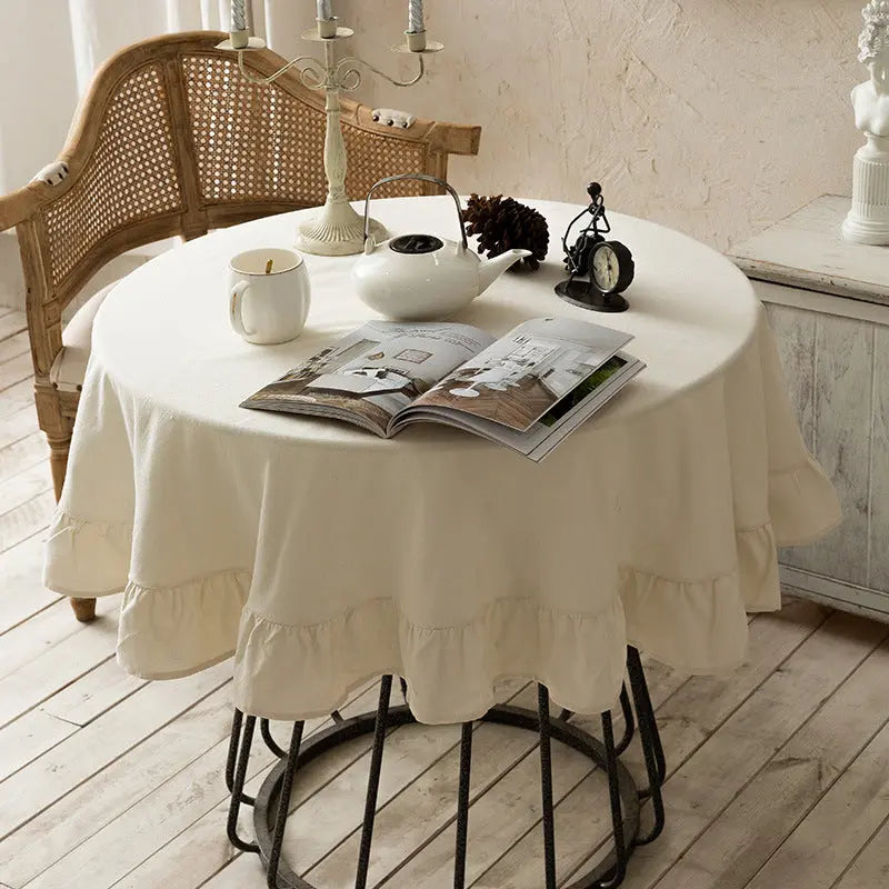 Housse Mange Debout Coton Nordique RONDAL White ruffles-140x140
