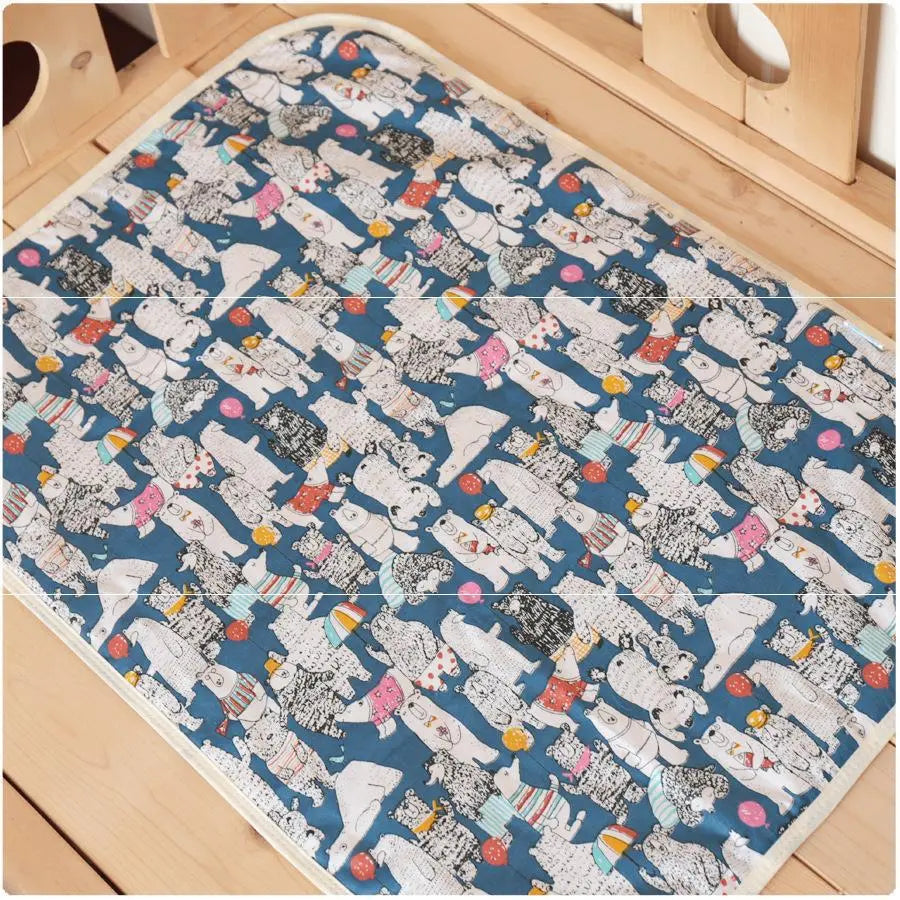 Housse Matelas A Langer Coton Imperméable TIBO Black Blue