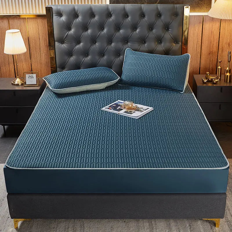 Housse Matelas Latex Moderne SIMMAX Elegant blue-200x220cmBed sheet