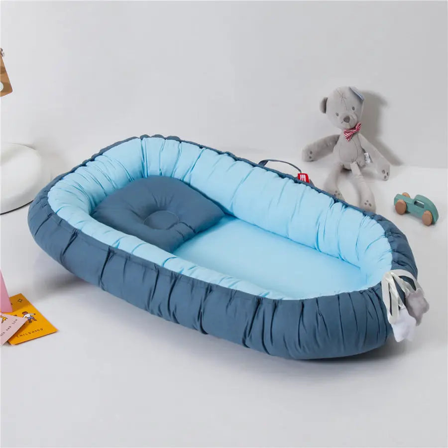Housse Matelas à Langer Coton Pliable BIONYX Blue grey blue