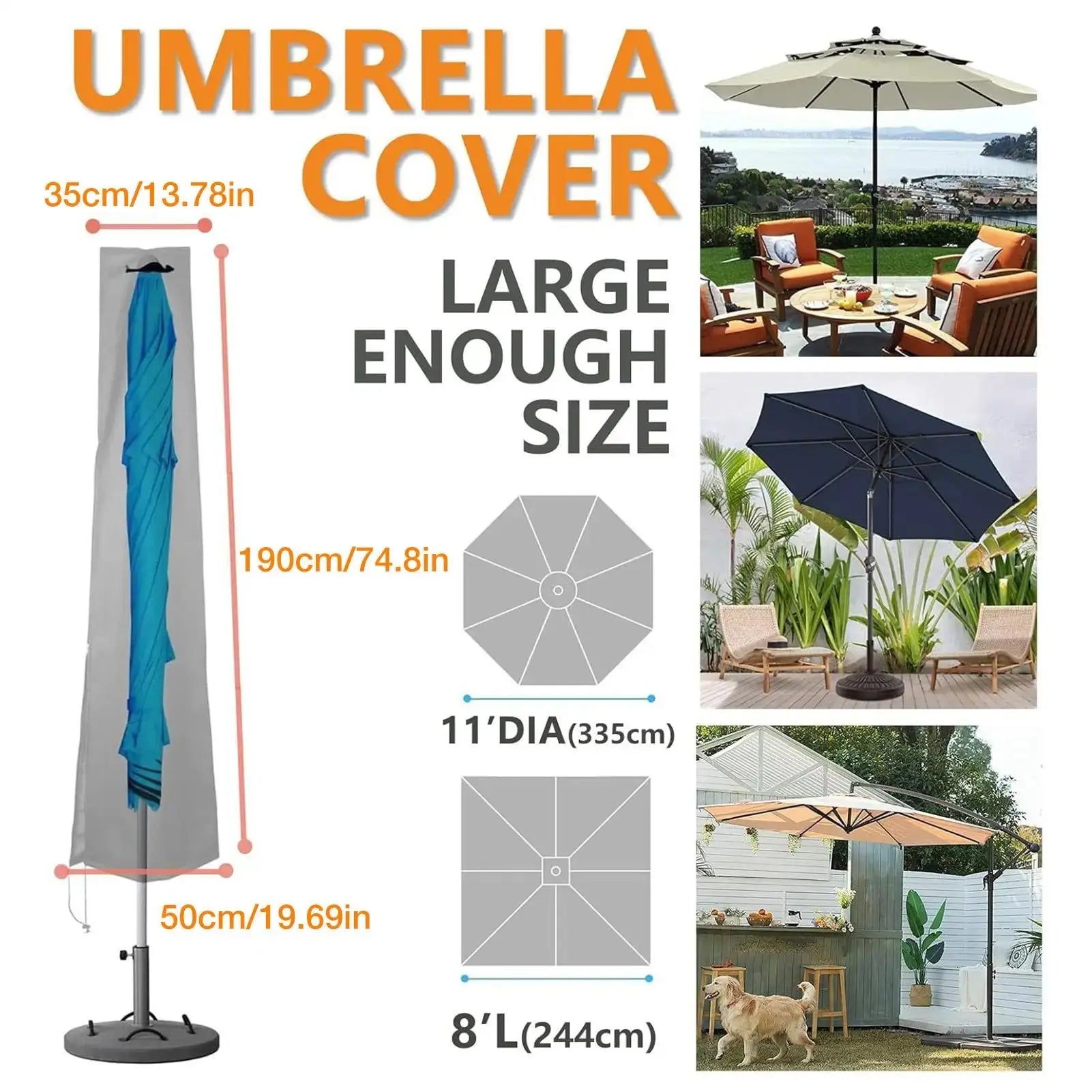 Housse Parasol Oxford Résistante PARADOC Housse de France