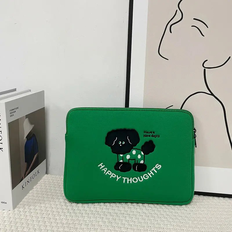 Housse Pour Ordinateur Polyester Anti-Choc COZEA Green Dog Liner Bag-13.3/13.6 inch