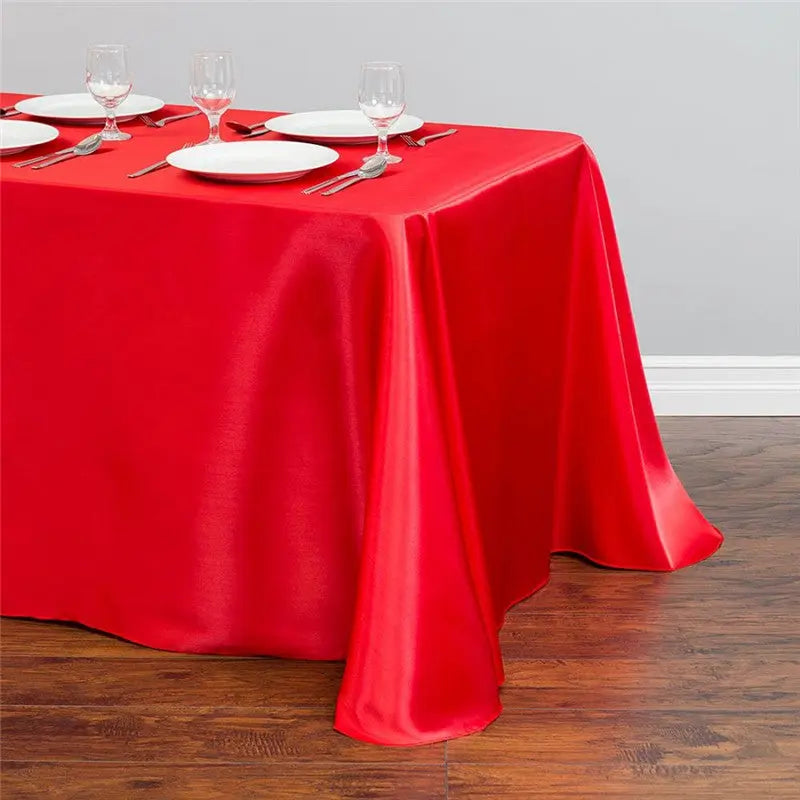 Housse Pour Table Satinée Événementielle SATINA Red-145x300cm