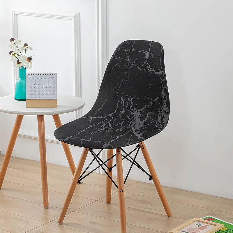 Housse Protection Chaise Moderne ZEBRA Black marble