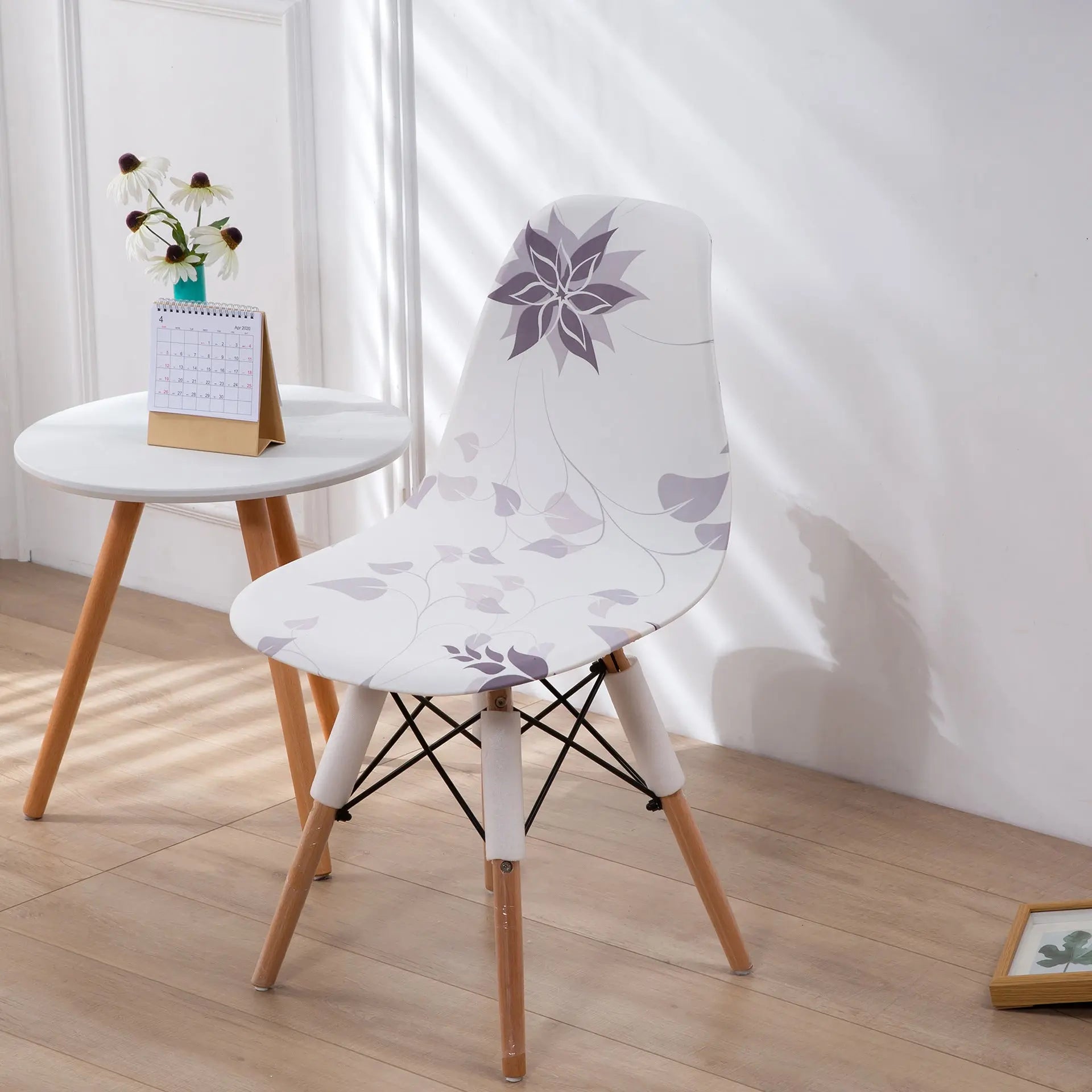 Housse Protection Chaise Moderne ZEBRA Simple white