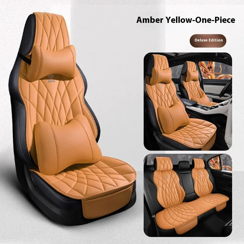 Housse Siège Auto Luxe AXIEL Yellow Deluxe Siamese-Five seater universal