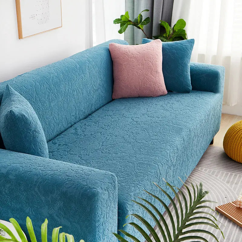 Housse Soderhamn Polyester Moderne VELINA European Flower Lake Blue-Double size