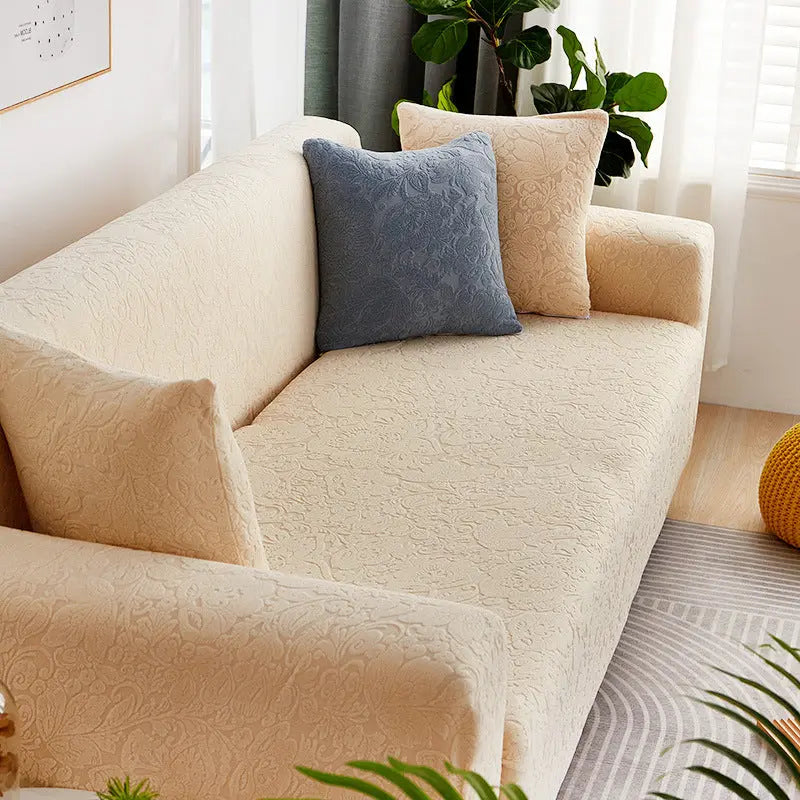 Housse Soderhamn Polyester Moderne VELINA European flower beige-Double size
