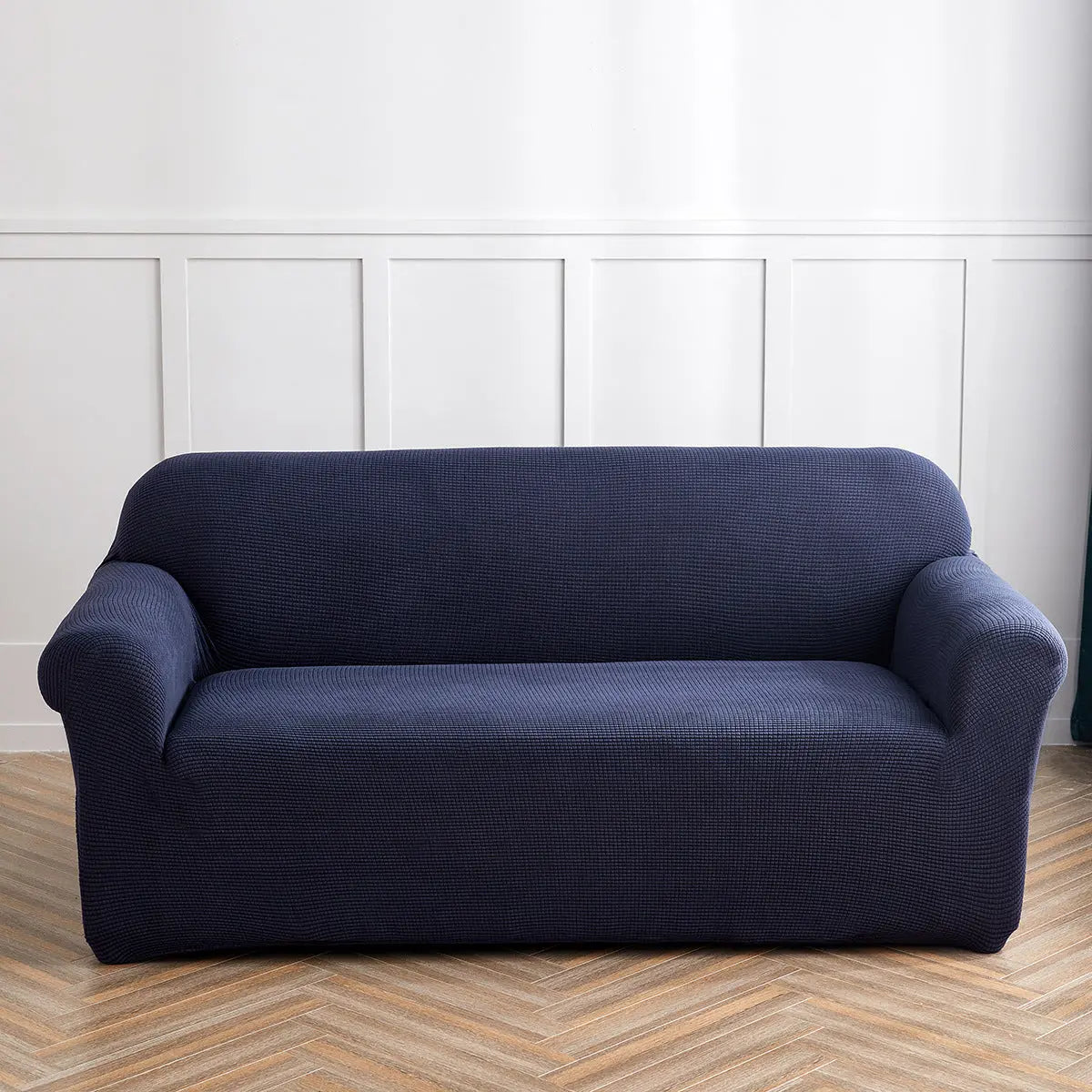 Housse Soderhamn Velours Extensible CORVELIA Navy Blue-90To140CM