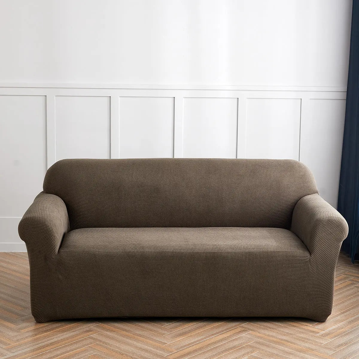 Housse Soderhamn Velours Extensible CORVELIA Light Brown-185To230CM