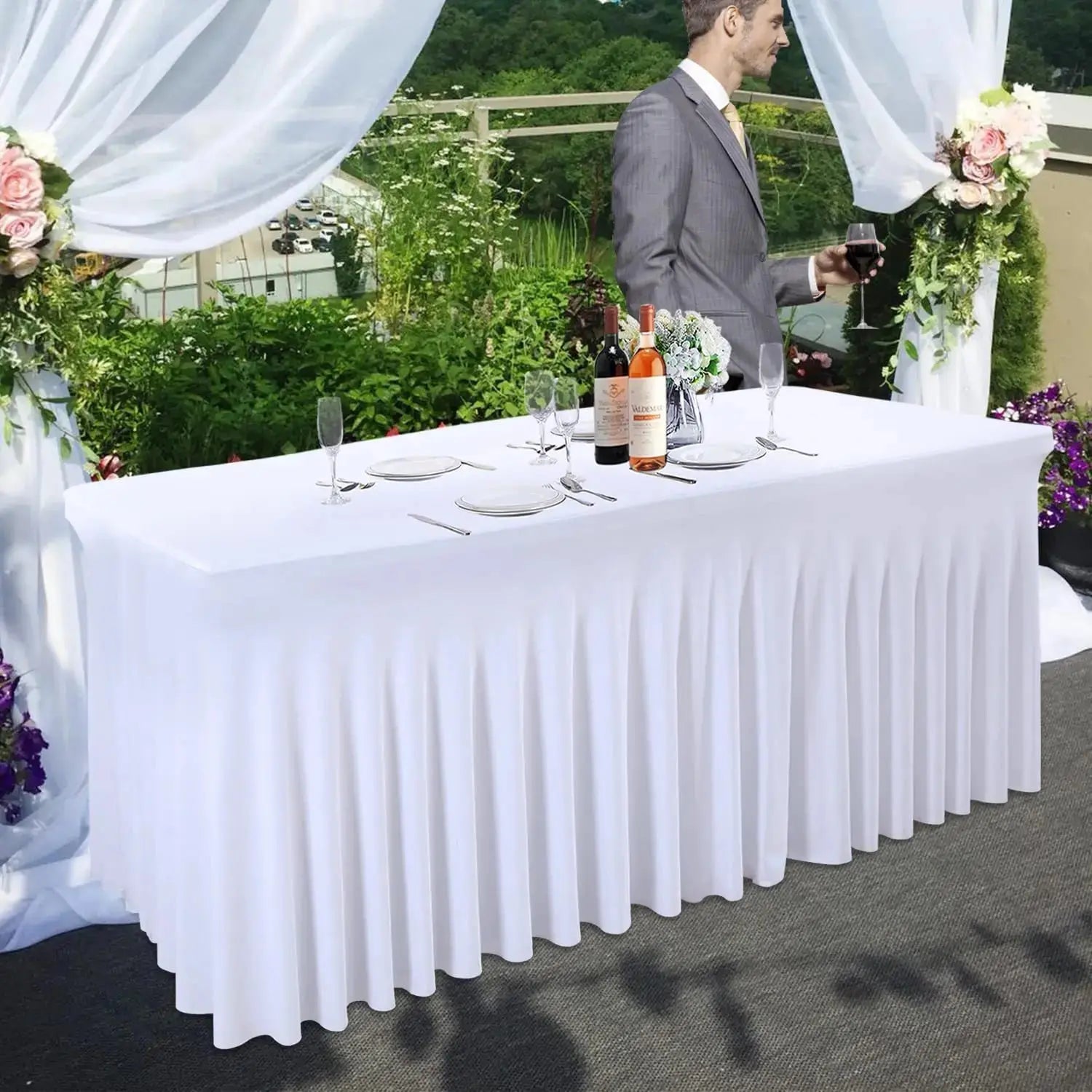 Housse Table Mange Debout Spandex Résistante FESTINA Housse de France