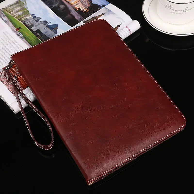 Housse Tablette Cuir Anglais SOMIRO Wine red-IPad 3
