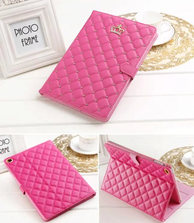Housse Tablette Cuir Durable CASSIO Rose Red-Mini4 5