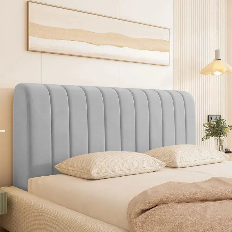 Housse de tête de lit épaisse en velours doux pour lit king size, double et simple Housse de tête de lit épaisse en velours doux pour lit king size, double et simple