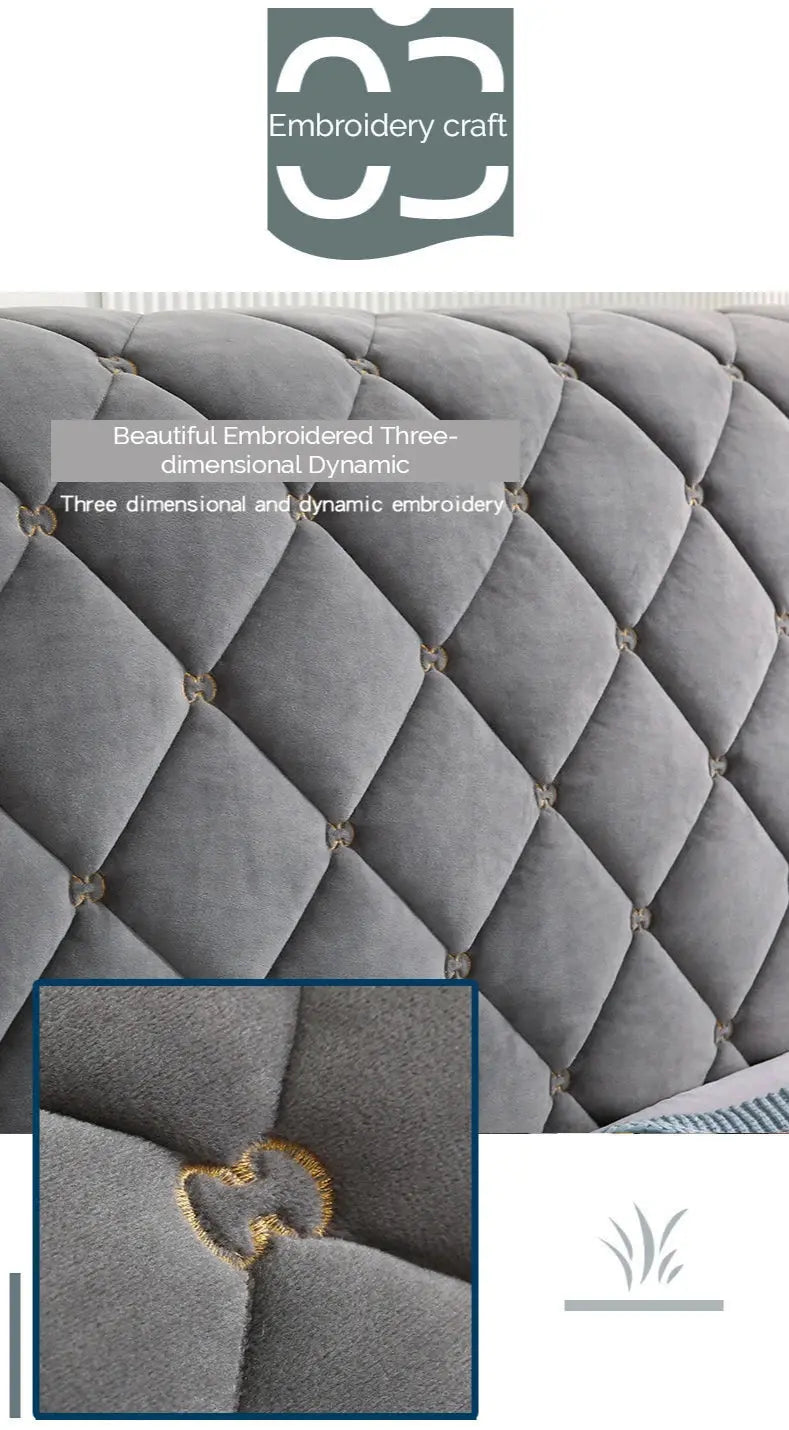 Housse Tête de Lit Velours Matelassé EMBREL élégant Housse de France