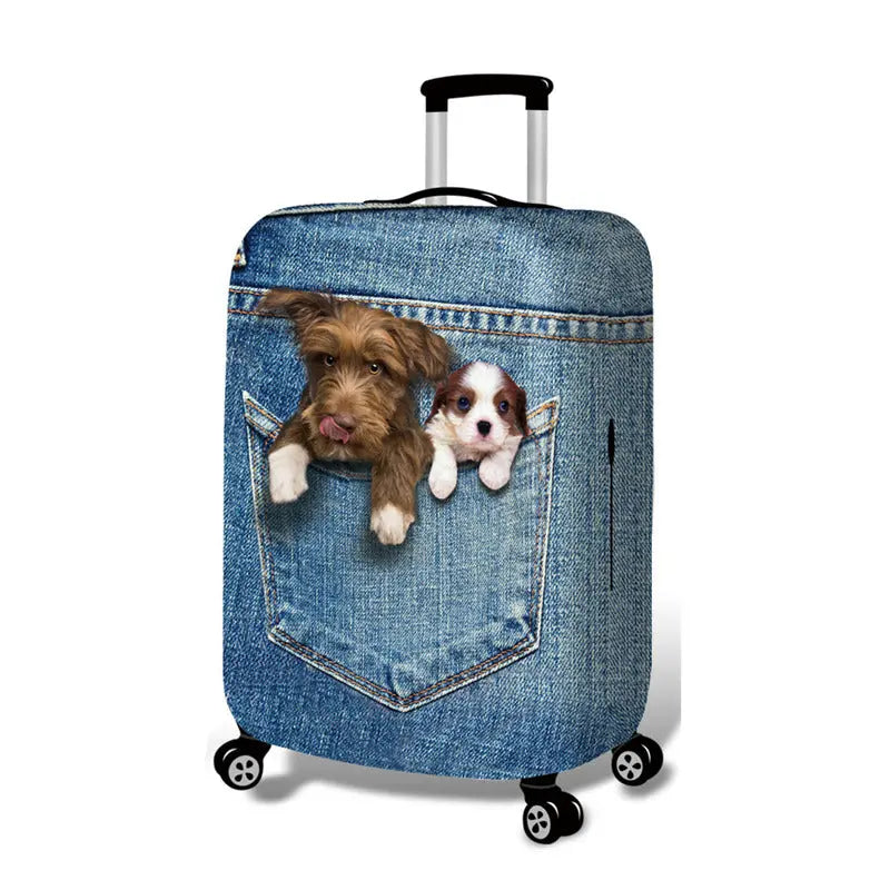 Housse Valise Cartoon Polyester CUBRIA Cowboy dog-S
