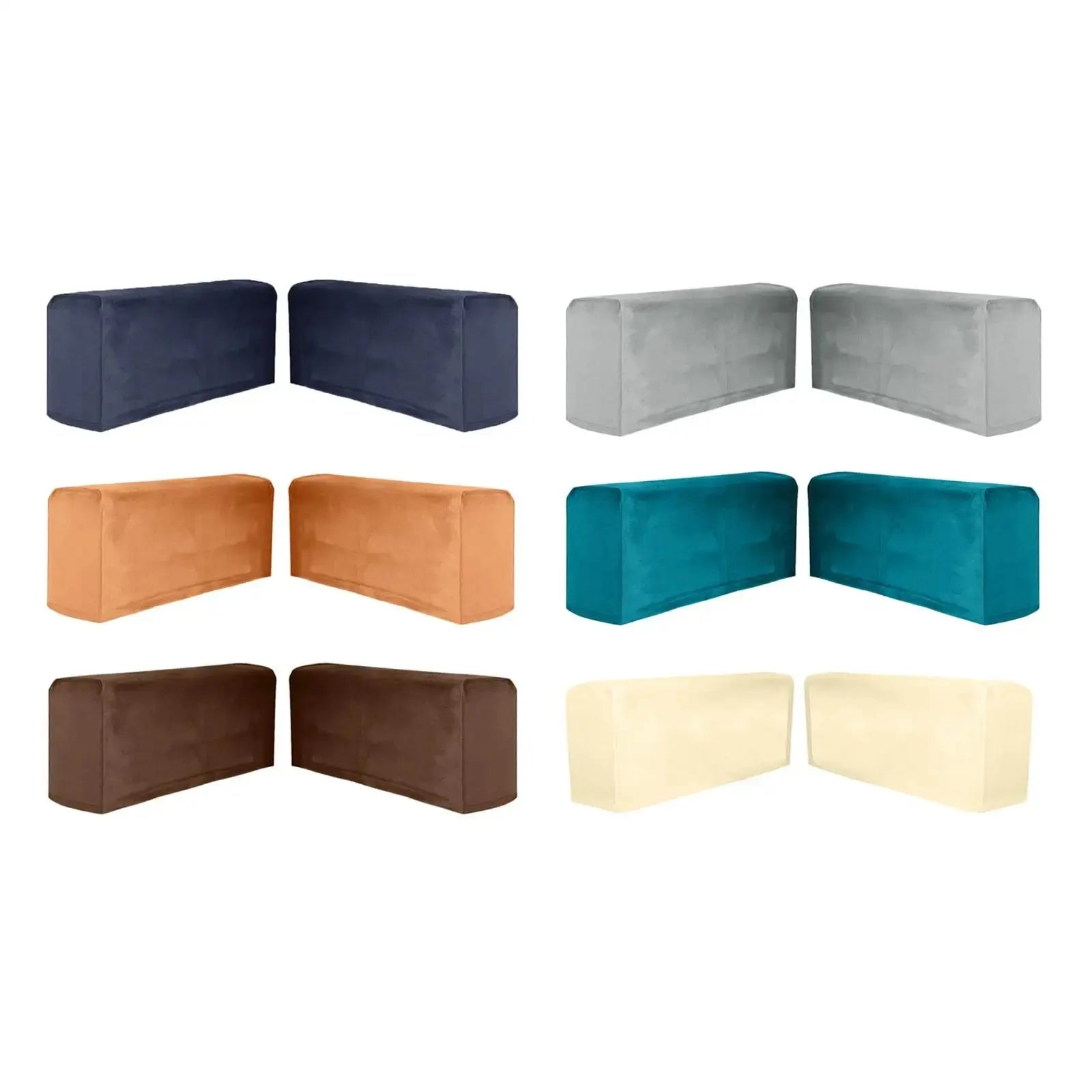 Lot De 2 Housses D'accoudoir De Canapé Extensibles - Jacquard, Antidérapantes, Protection Contre Taches Et Usure (Gris Clair) - 5