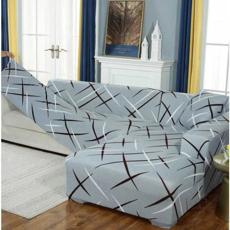 Housse canapé d'angle DISCARDO | Protection contre tâches et griffures