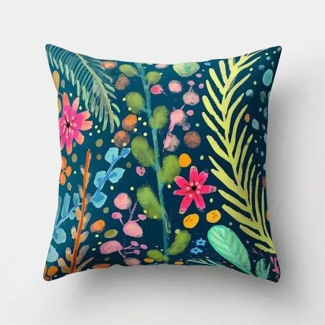 Housse coussin motif peinture oiseau-Housse De France - Housse De France