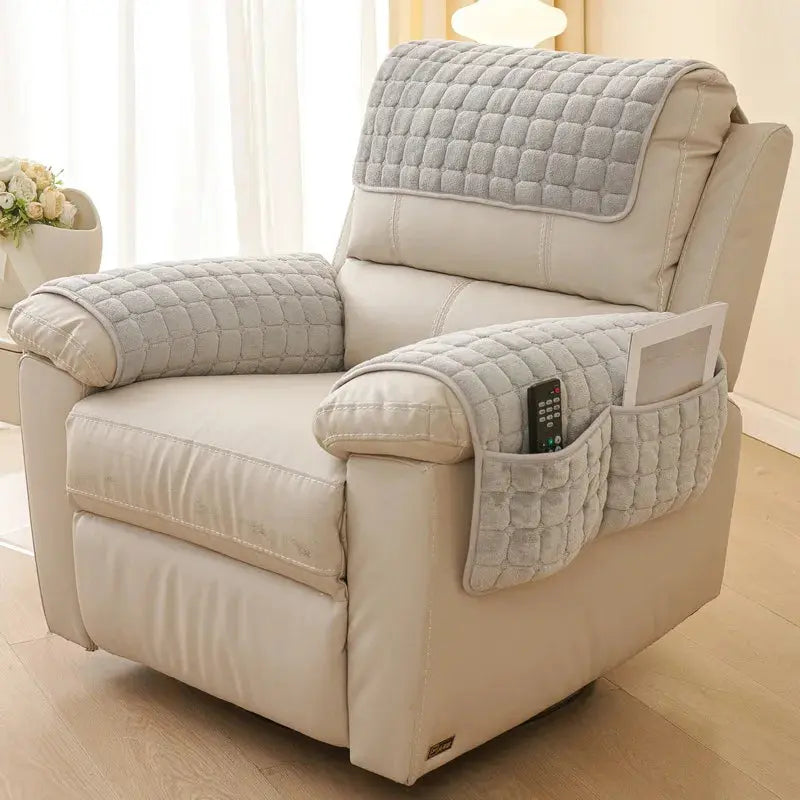 Housse accoudoir canape couleur unie ELDORIO