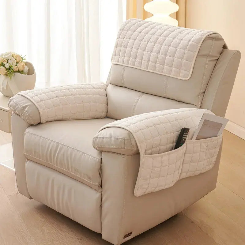 Housse accoudoir canape couleur unie ELDORIO