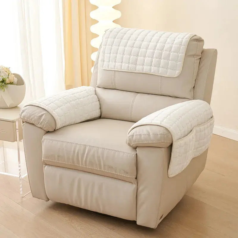 Housse accoudoir canape couleur unie ELDORIO