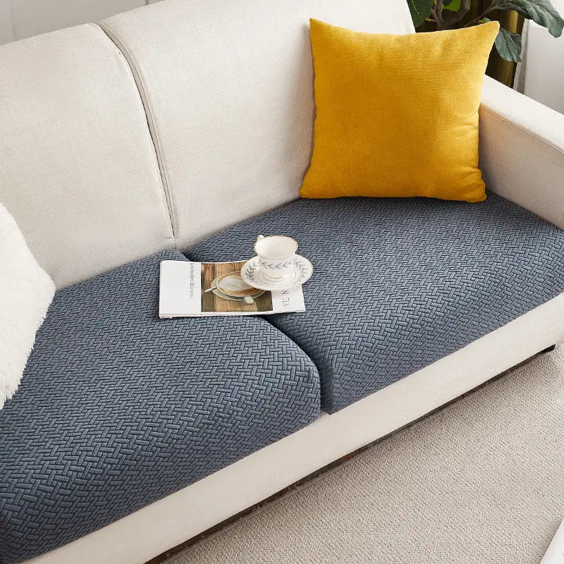 Housse Assise Canapé Extensible BRIVINE Metal grey-Plus L