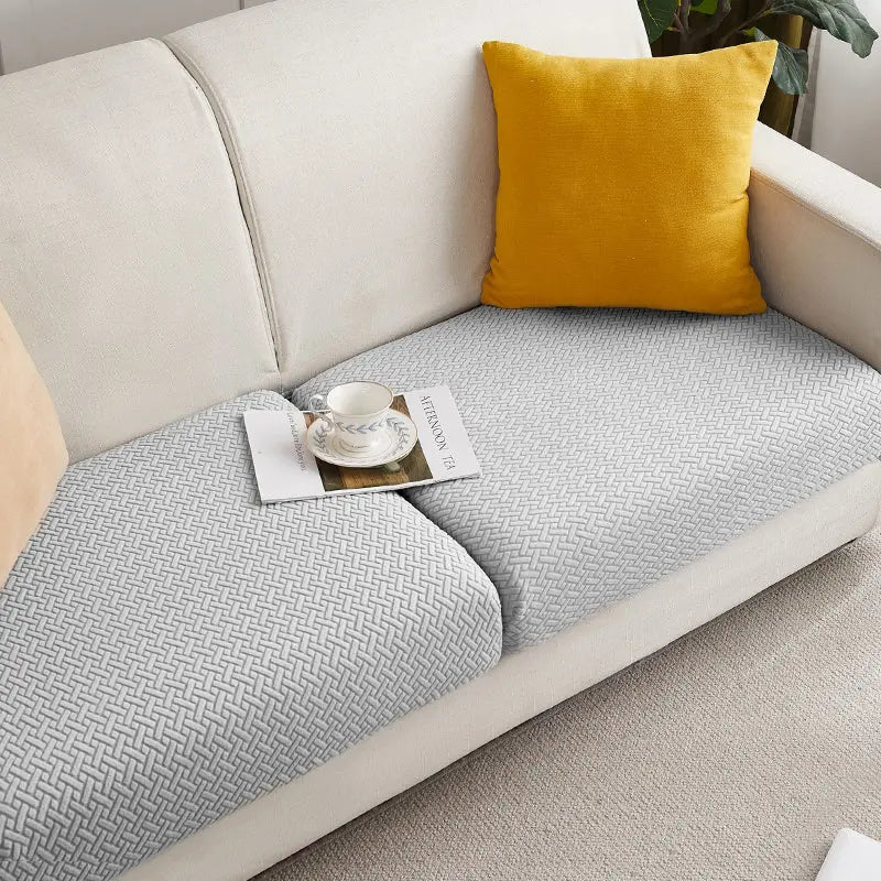 Housse Assise Canapé Extensible BRIVINE Light Grey-Plus L