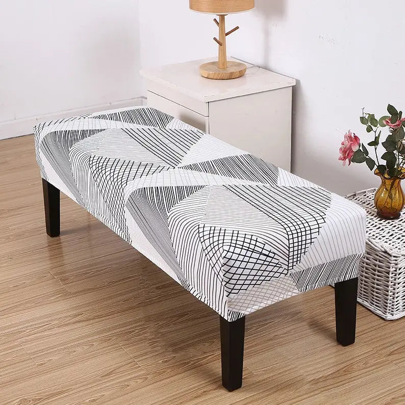 Housse de Banquette Élastique HEXO Silver-75 × 85 × 30cm