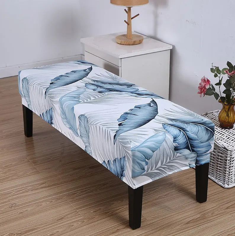 Housse de Banquette Extensible HEXA Lake Blue-75 × 85 × 30cm