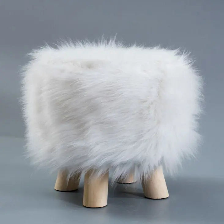 Housse de Banquette Imitation Laine CREZA White-Stool not included