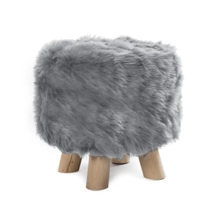 Housse de Banquette Imitation Laine CREZA Grey-Stool not included